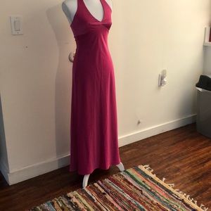 BCBG Hot Pink V-neck Halter Dress sz4